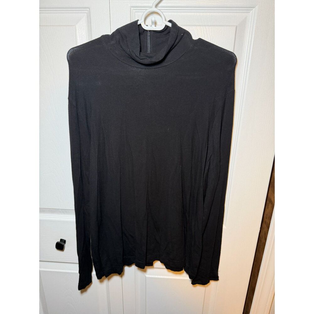 Eddie Bauer Women’s XL Black Cowl Neck Long Sleeve Tunic Top 1800
